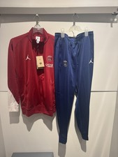 Nike Jordan PSG Paris Full Tracksuit Jacket & Joggers - Red navy - Size Medium