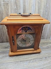 Moon Phase Emperor Mantel Clock Vintage 1970’s Era.  