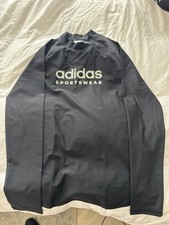Adidas - Black Long Sleeve Rash Guard - Men - Medium M
