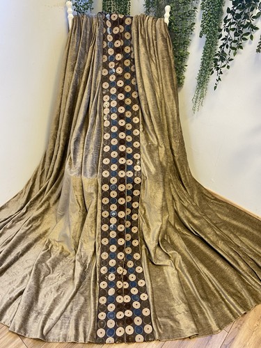 Brown beige blue embroidered - beige,