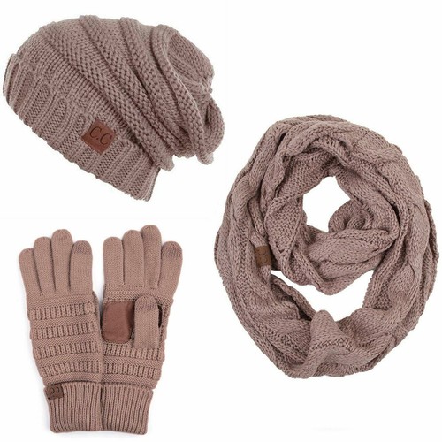 3pc set warm chunky soft - 3pc,