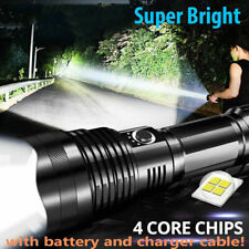 Rechargeable 99000000lm LED Flashlight Tactical Police Super Bright Torch Zoom