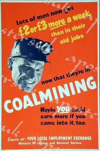 Vintage post war coal mining - post,