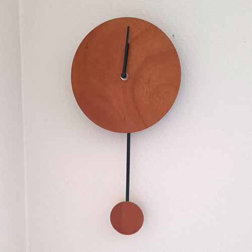 Modern round wooden analogue - modern,