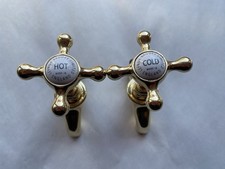 Lefroy Brooks Polished Brass Bib Taps 1/2”
