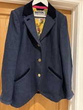 Joules Tweed Jacket UK 16 Navy
