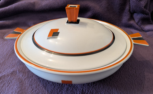 Art deco shelley orange - orange, block