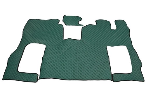 Green eco leather floor mats - leather,
