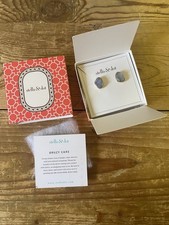 Stella and Dot - Semi Precious Druzy Gemstone - Gold Plated Earrings Studs