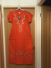 Ladies long Orange egyptian