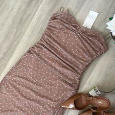 Zara Nude Tulle Midi Dress