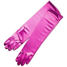 WOMENS LADIES SATIN GLOVES HEN NIGHT FANCY PARTY MAID DRESS PROM WEDDING BRIDAL
