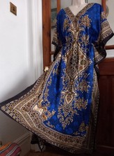 Vtg Look Indian Block Print
