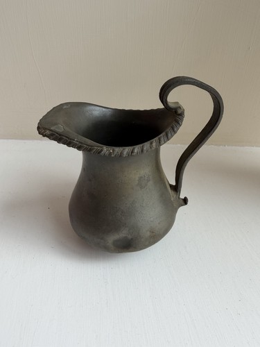 Vintage pewter cream jug - vintage,