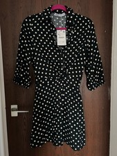 Zara Teal Short Polka Dot Tea