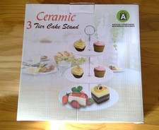 3 Tier Cake Stand - Ceramic -