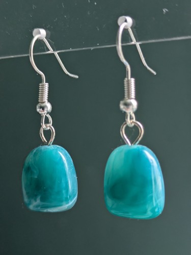 Teal turquoise drop - drop, earrings