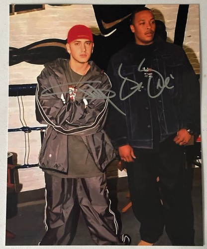 Eminem and dre signed photo - eminem,