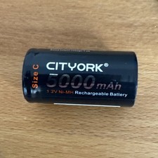 CITYORK Rechargeable C Batteries 5000mAh, High Capacity NiMH C Size Battery