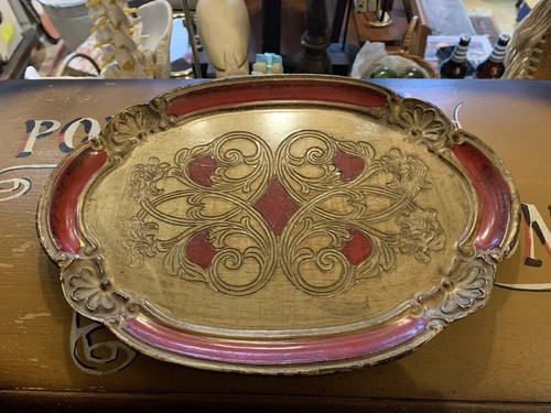 Lovely florentine red and - lovely, gold