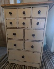 Chest of Drawers with 11 Drawers. Shabby Chic Style. Very Good Condition