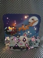 SANTAS STARRY NIGHT  Vintage Christmas Fiber Optic Animated Musical Decoration