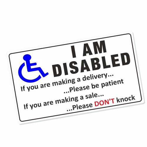Disabled stickers door - i,