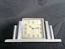 FRENCH ART DECO CHROME CLOCK