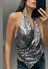 ZARA SILVER BLACK SEQUINNED