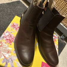 Joules Women’s Stamford Brown Leather/Leopard Chelsea Boots