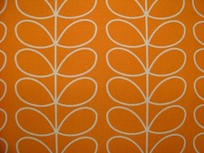 Orla Kiely Cotton Fabric Linear Stem Papaya Curtain Upholstery Cushion Craft