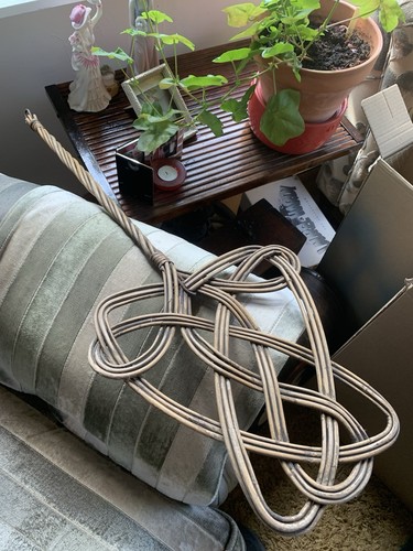 Vintage wicker carpet beater - vintage,