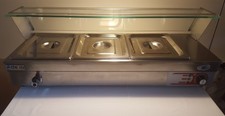 Bain Marie - Commercial Heated Display unit with glass surround (counter top)