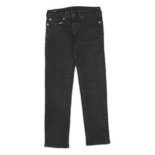 TRUE RELIGION Boys Black Regular Fit Skinny Denim Woven Jeans W28 L27 Zip