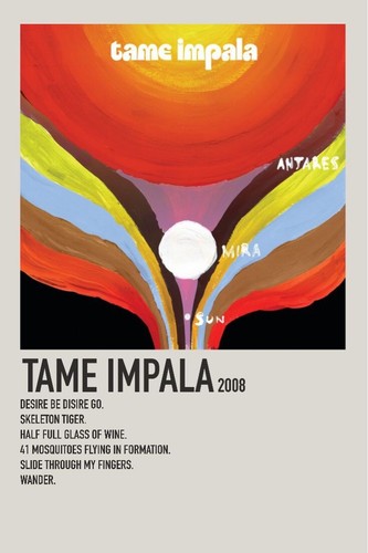 Tame impala print poster - a3,