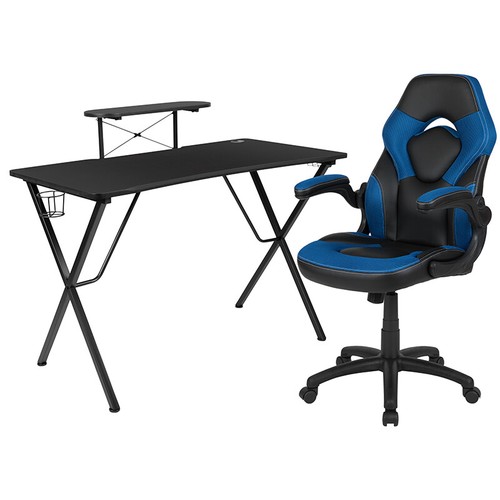Black gaming desk - black,