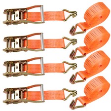 4x Truck Car Trailer Ratchet Tie Down Straps Lashing Cargo Luggage Strap 2000 KG