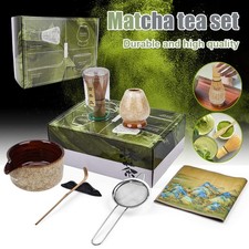 Bamboo Matcha Whisk Set Chasen Chashaku Matcha Whisk for Japanese Tea Ceremony