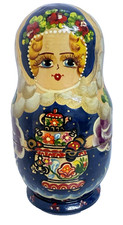 Vtg 8" Large Russian Nesting