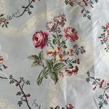 Vintage Taffeta Fabric GP&J Baker Bagatelle Printed By Hand. 140cmx144 Blue&pink
