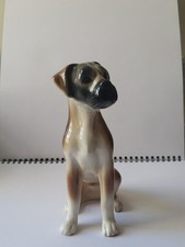 Coopercraft ceramic Porcelain glass boxer dog statue figure vintage
