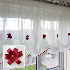 Ecru Voile Net Curtain with