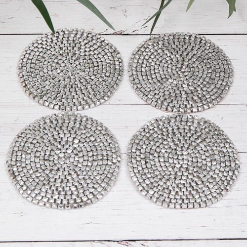 Silver metallic glass - 4,