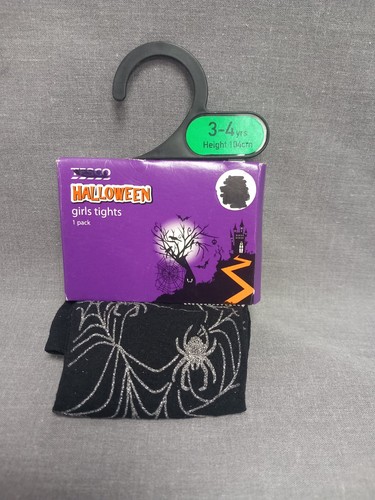 Girls halloween tights - tights, black