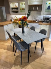 Marble effect ceramic dining - marble,