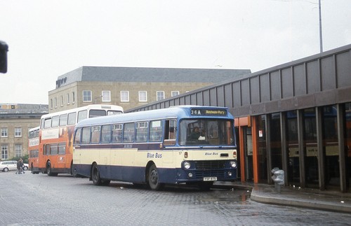 35mm bus slide blue - bus,