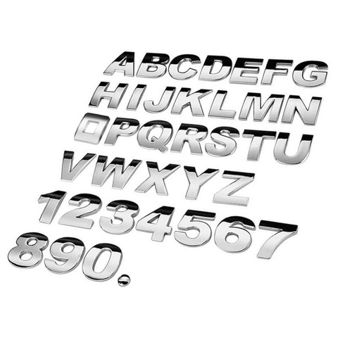 Chrome self adhesive - chrome, letter