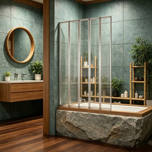 Folding bath shower - shower, screen