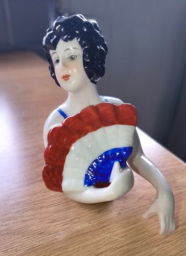 Art deco half pin - cushion, doll