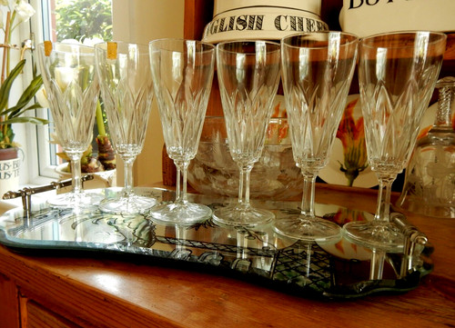 French champagne flutes - champagne,